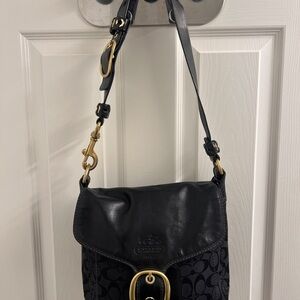 Coach Black and Gold Shoulder Bag